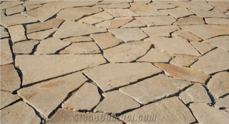 Gneiss Gloria Yellow Color Kardjali Yellow Gneiss Flagstone