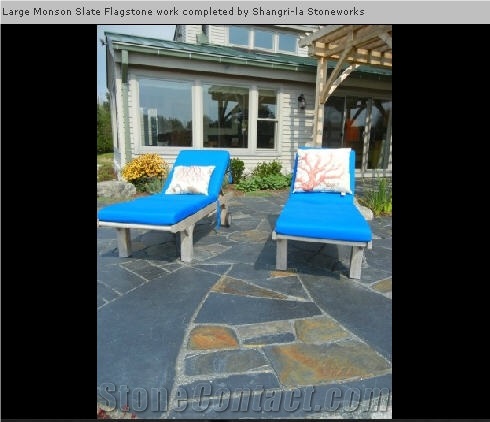 Large Monson Slate Flagstone, Monson Grey Slate Flagstone