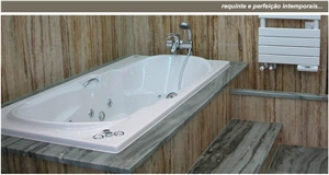 Ruivina Marble Bathtub Surround, Grey Marble
