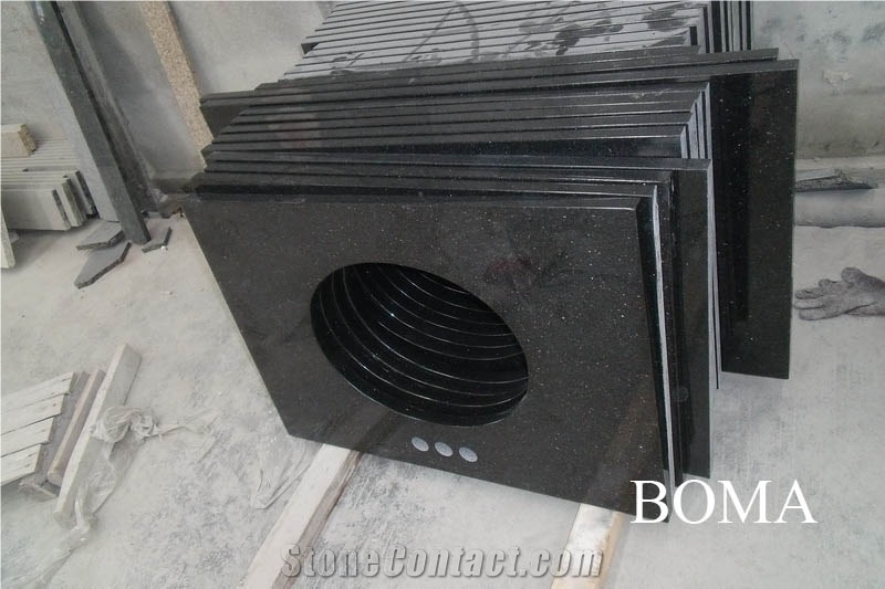 Black Galaxy Granite Vanity Top