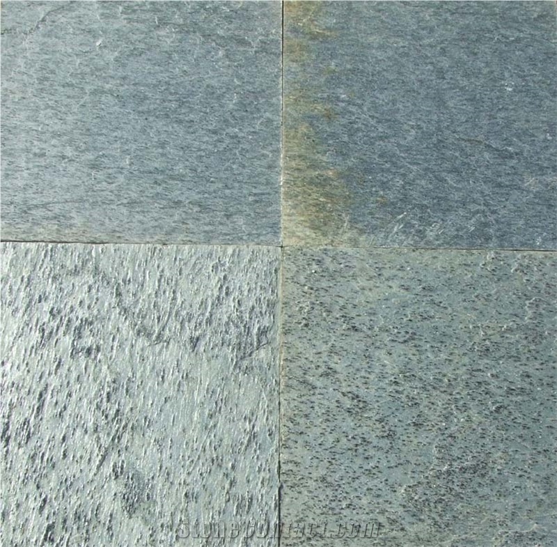 Silver Shine Slate Tile, India Grey Slate