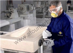 Thala Beige Limestone Sinks, Wash Basins