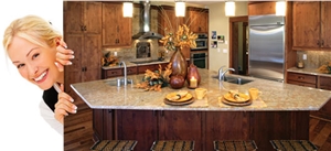 Stone Countertop, Beige Granite Countertop