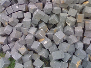 China Granite Black Cobble Stone, China Black Granite
