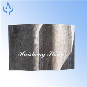 Granite Book Slant Grave Markers, Paradiso Granite Granite Book Slant Grave Markers, Paradiso Granite