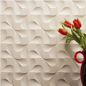 3D CNC Beige Natural Stone Feature Carving Panel, Beige Marble Building, Walling
