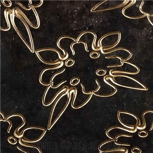 3D CNC Stone Panel Carving Feature Wall Panel, Beige Marble Wall Panel