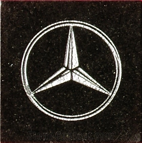 3D Stone Brand Carving Panel, Black Granite Building, Walling
