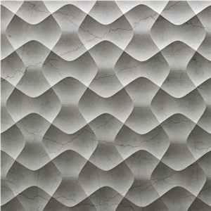 Natural Beige 3D Decorative Wall Panel, Beige Marble Wall Panel