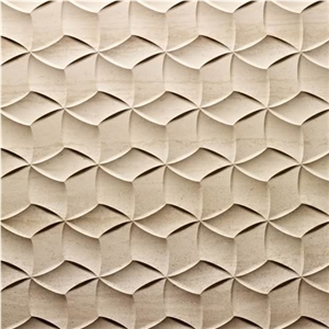 Natural Beige 3D Decorative Wall Panel, Beige Marble Wall Panel