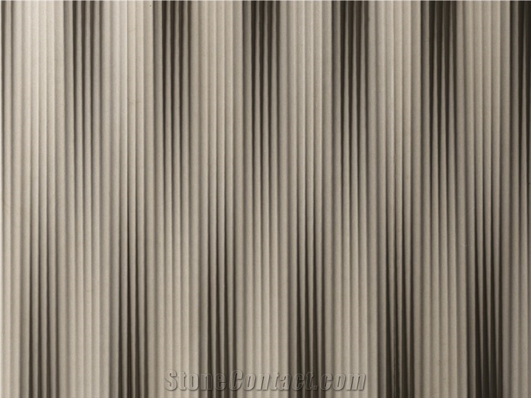 Natural Golden Beige 3D Stone Wall Panel, Beige Marble Wall Panel