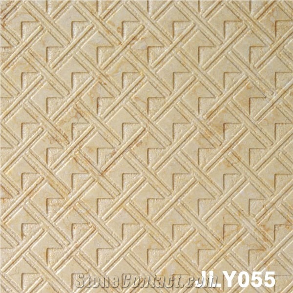Special 3D Sunny Beige Stone Wall Panel, Beige Marble Wall Panel