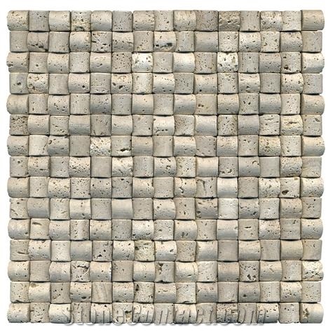 Marble Mosaic Brown Travertine