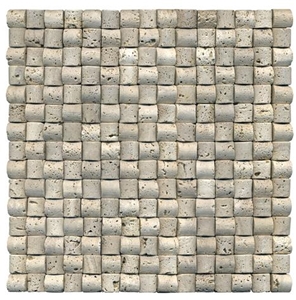 Marble Mosaic Brown Travertine