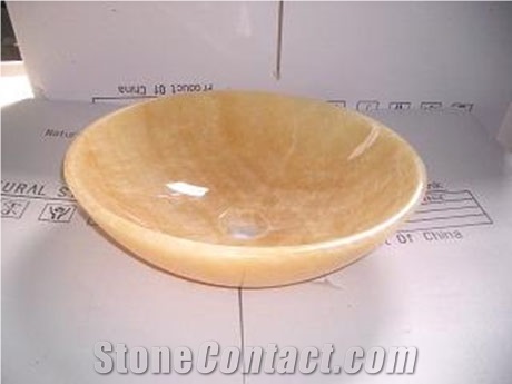 Yellow Onyx Basins,sinks