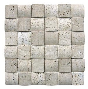 Travertine Mosaic, Mosaic Grey Travertine