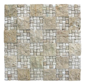 Travertine Mosaic, Mosaic Beige Travertine Travertine Mosaic, Mosaic Beige Travertine