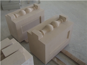 Balustres and Balustrade Detail, Moleanos Beige Limestone