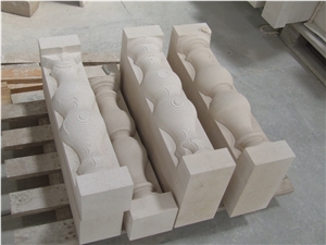 Balustres and Balustrade Detail, Moleanos Beige Limestone