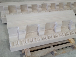 Cornices with Semi Rijo Do Codacal, Beige Limestone Molding, Border