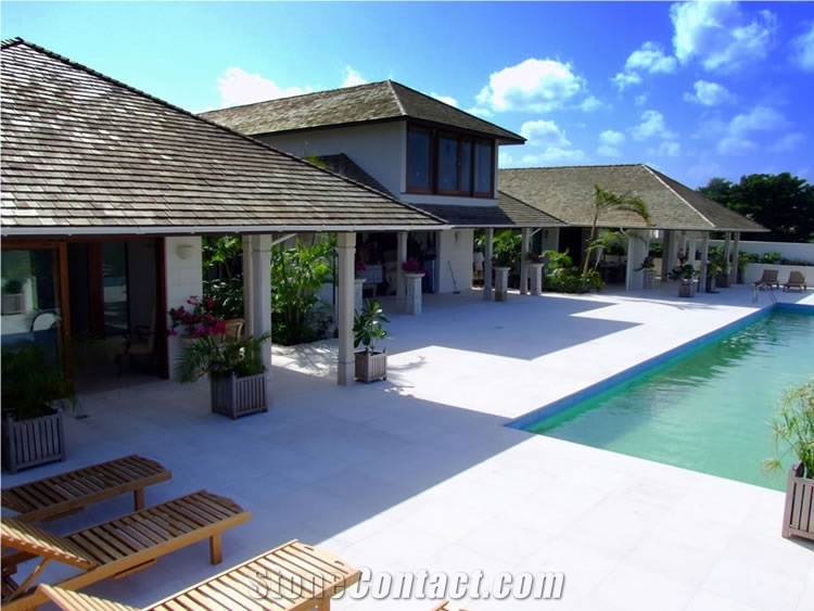 Exterior Flooring Pavers, Pool Coping, Moleanos Beige Limestone