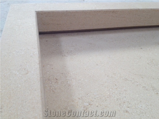 Moca Creme Sink, Beige Limestone