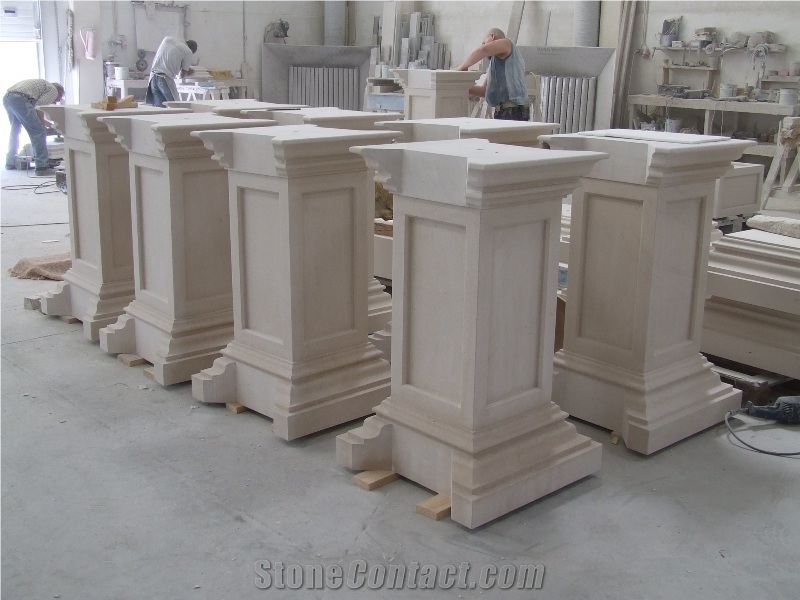 Pilasters in Moleanos Beige Limestone