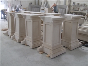 Pilasters in Moleanos Beige Limestone