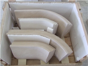 Railing with Semi Rijo Do Arrimal Limestone, Beige Limestone