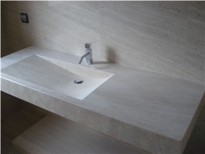 Vanity Top in Moca Cream, Moca Creme Grao Fino Sf Beige Limestone