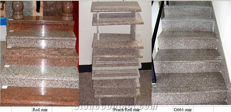 Red Granite Stairs,Steps