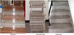 Red Granite Stairs,Steps
