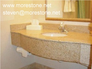 Golden Yellow Granite Hotel Vanity Tops