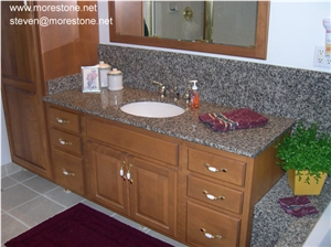 Wood Base Granite Vanity Tops, Blue Granite Vanity Tops