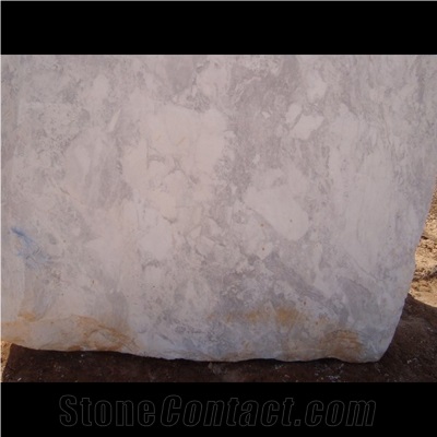 Volakas Victory Nuvolato Marble Blocks, White Marble Blocks