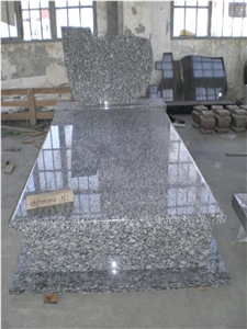 Surf White Granite Monument,black Granite Tombston