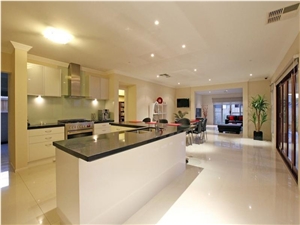 Black Quartz Stone Kitchen Countertop