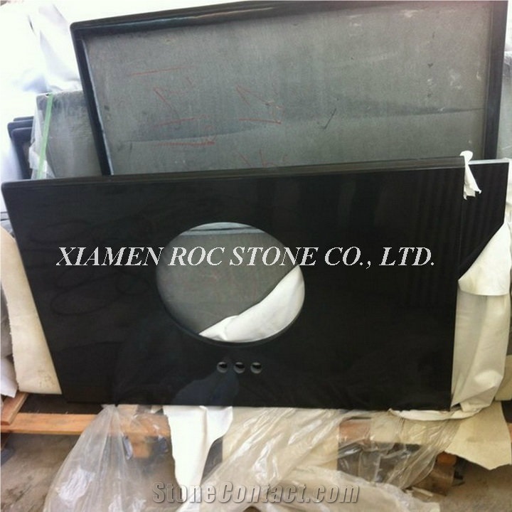 Absolute Black Granite Counter Top,Absolute Black Kitchen Island Tops,Absolute Black Kitchen Worktop,Kitchen Desk Top,Kitchen Countertops,Custom Countertops