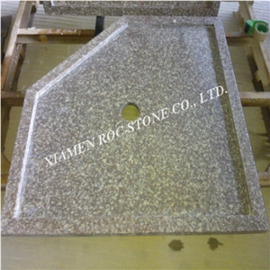 G664, Bain Brook Brown, Luna Pearl Granite Shower Tray,Black Spots Brown Granite Bathroom Trays,Copper Brown,Fu Rose,Loyuan Red Granite,Luo Yuan Violet,Luoyuan Violet Solid Surface Shower Bases