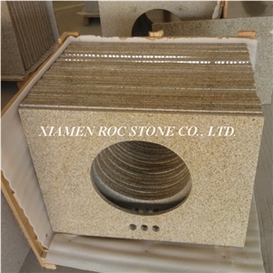 New G682 Vanity Top,Sunset Gold Yellow Granite Bath Top,Sandy Gold Bathroom Top,Rusty Yellow Bath Design,Ming Gold Bathroom Countertop,Golden Sand Bath Custom Vanity Tops,Bathroom Design