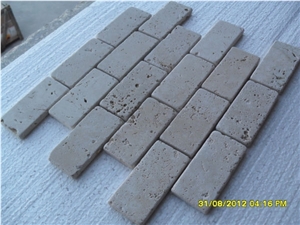 Waterjet Medallion, Mosaic Beige Marble