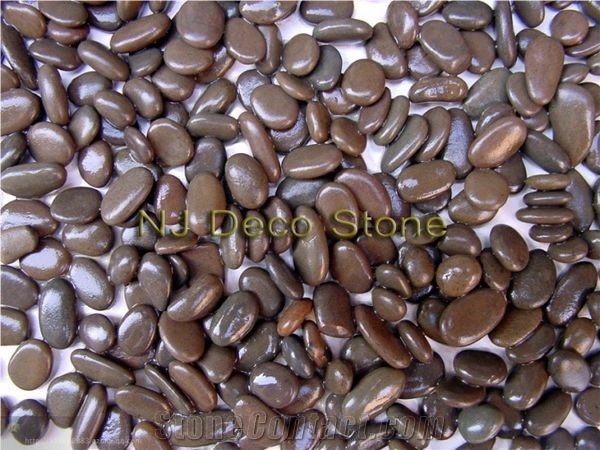 Brown Pebble Stone Decorative Pebbles, Brown Granite Pebble Stone