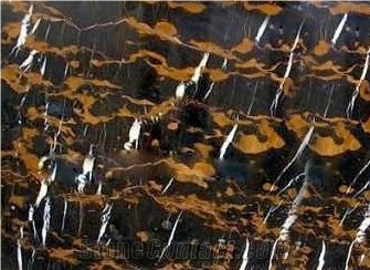 Black and Gold Marble Slabs & Tiles, Pakistan Black Marble