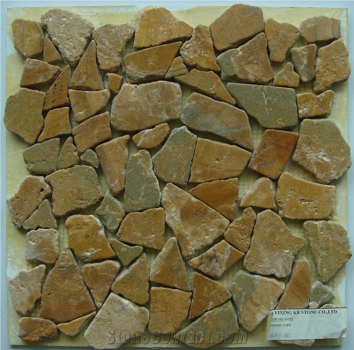 M097-ML, Yellow Marble Mosaic