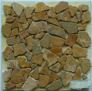 M097-ML, Yellow Marble Mosaic M097-ML, Yellow Marble Mosaic