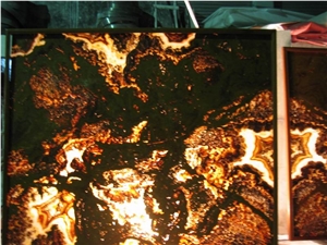 Translucent Tiger Vein Onyx Glass Panel