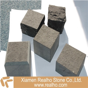 Absolute Black Basalt Natural Split Paver Stone