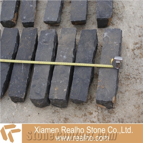 Absolute Black Granite Natural Split Paver Stone, ZP Black Granite Pavers