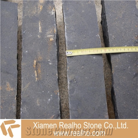 Absolute Black Granite Natural Split Paver Stone, ZP Black Granite Pavers