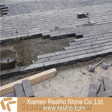 Absolute Black Granite Natural Split Paver Stone, ZP Black Granite Pavers